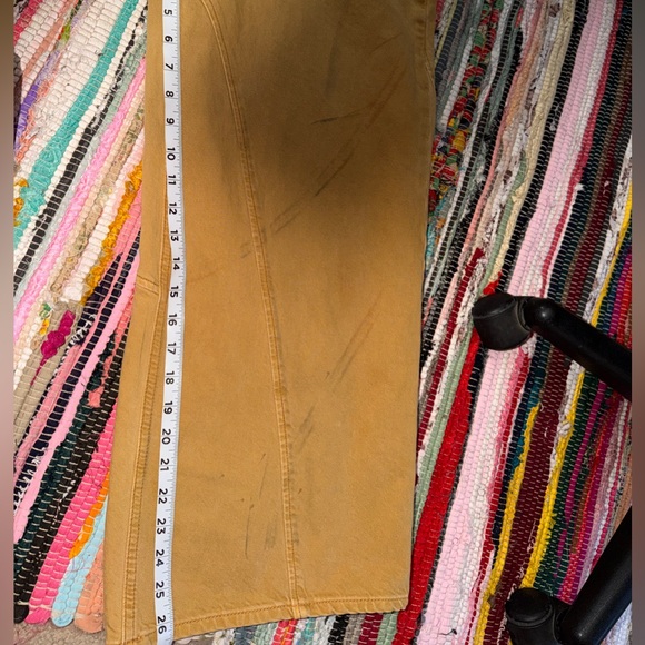 FREE PEOPLE Chill Vibes Scout Tan Dropped Wide Leg Jeans Size 24 NWOT - Picture 9 of 11